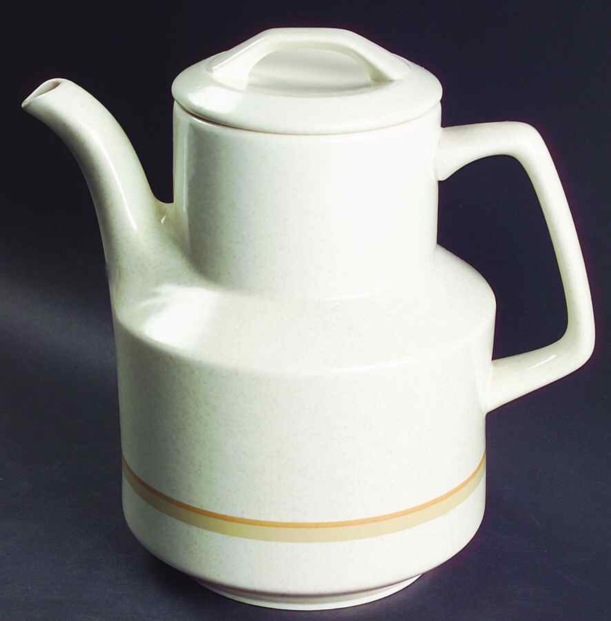 Brushwork Beige Coffee Pot & Lid by Lenox-1