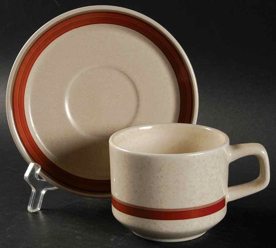 Brushwork Bronze Flat Cup & Saucer Set by Lenox-1