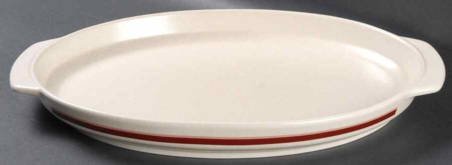 Brushwork Burgandy Oval Roaster by Lenox-1