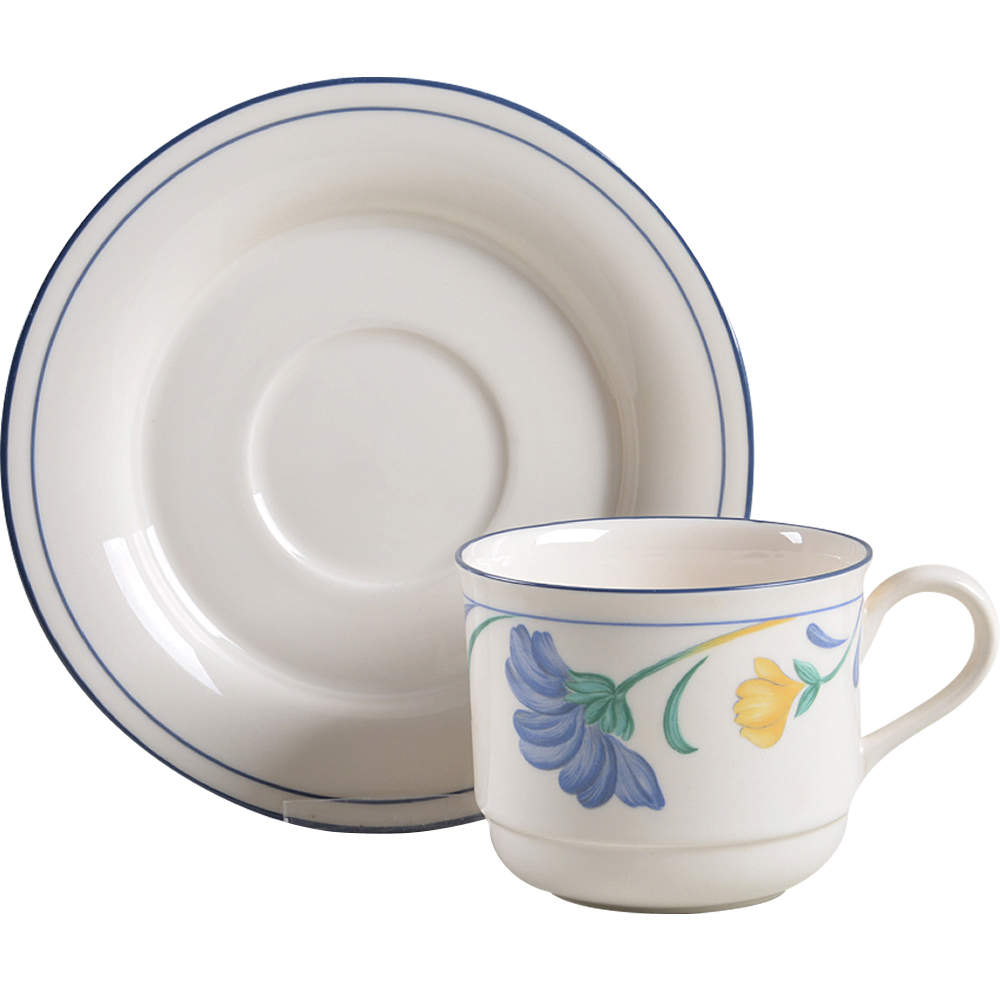 Buttercups on Blue (For The Blue) Flat Cup & Saucer Set by Lenox-1