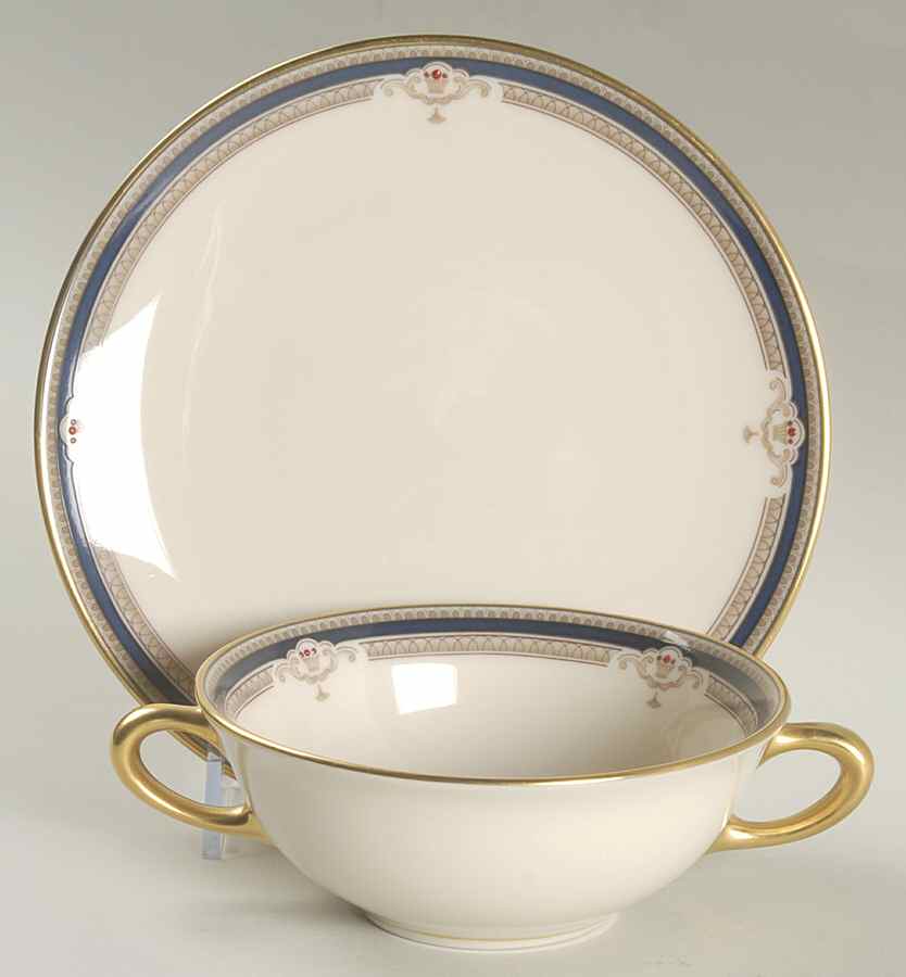 Buchanan Flat Cream Soup Bowl & Saucer Set by Lenox-1