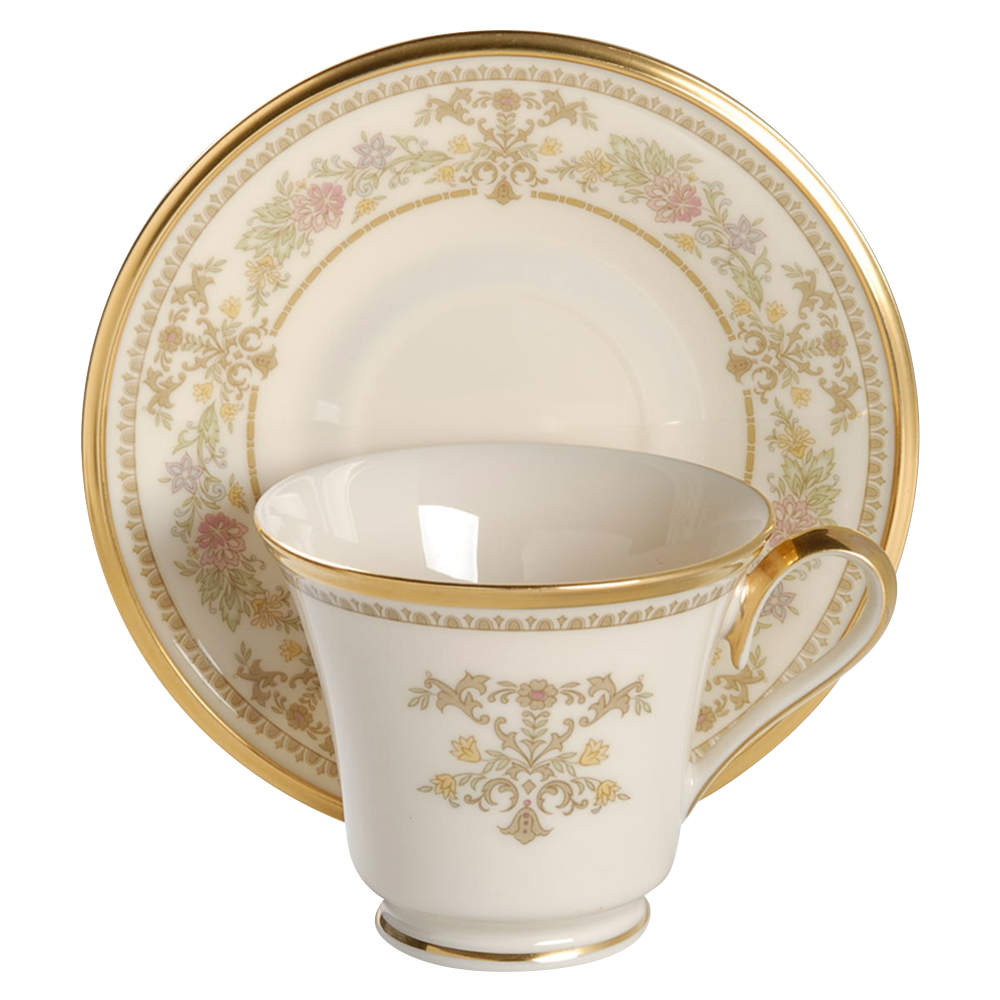 Castle Garden Footed Cup & Saucer Set by Lenox-1