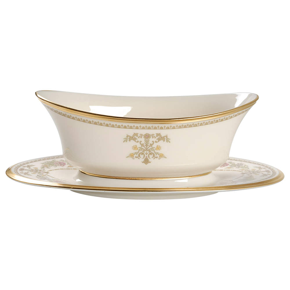 Castle Garden Gravy Boat with Attached Underplate by Lenox-1