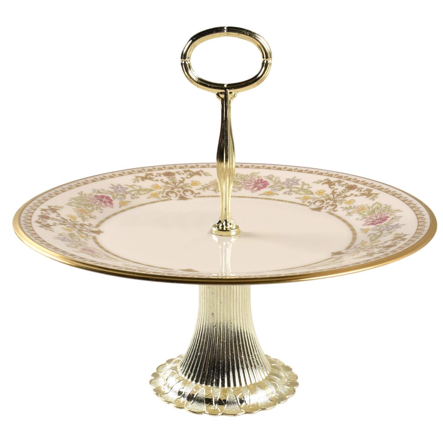 Castle Garden Cake Stand with 4"-5" Metal Pedestal  Hc by Lenox-1