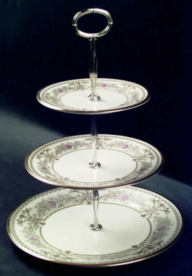 Castle Garden 13 7/8"-14 1/4" 3-Tiered Serving Tray(DP,SP,BB) HC by Lenox-1