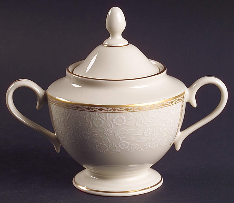 Capital Gardens 1999 Shape Sugar Bowl & Lid by Lenox-1