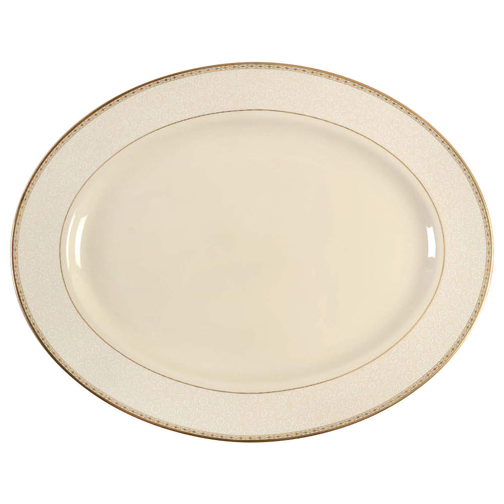 Capital Gardens 15" 1999 Shape Oval Serving Platter by Lenox-1