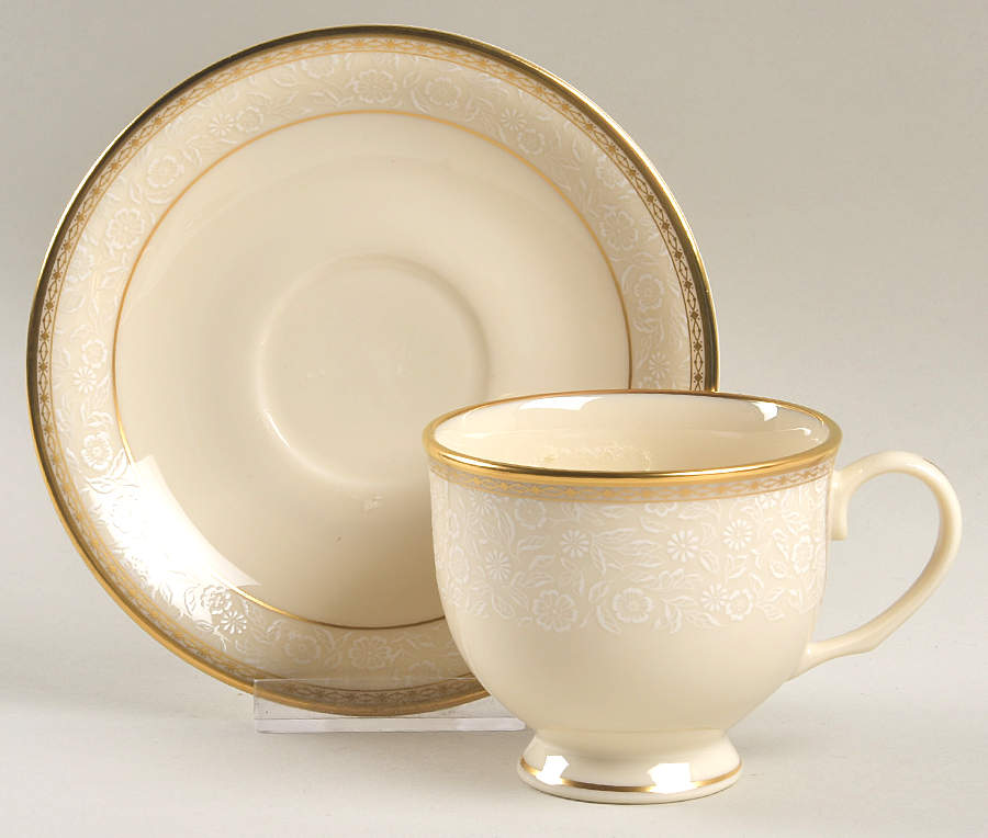 Capital Gardens Footed Cup & Saucer Set by Lenox-1
