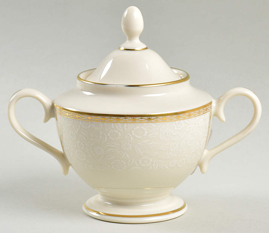Capital Gardens 1999 Shape Sugar Bowl & Lid by Lenox-1