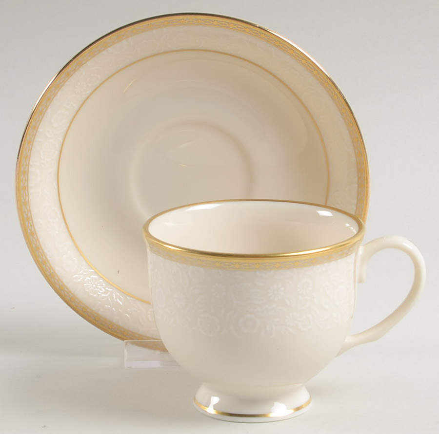 Capital Gardens Footed Cup & Saucer Set by Lenox-1