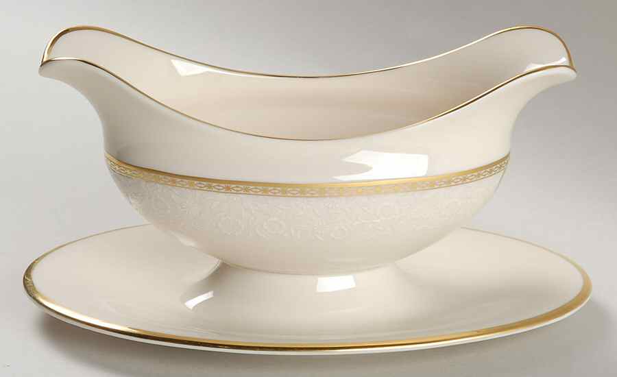 Capital Gardens Gravy Boat with Attached Underplate by Lenox-1