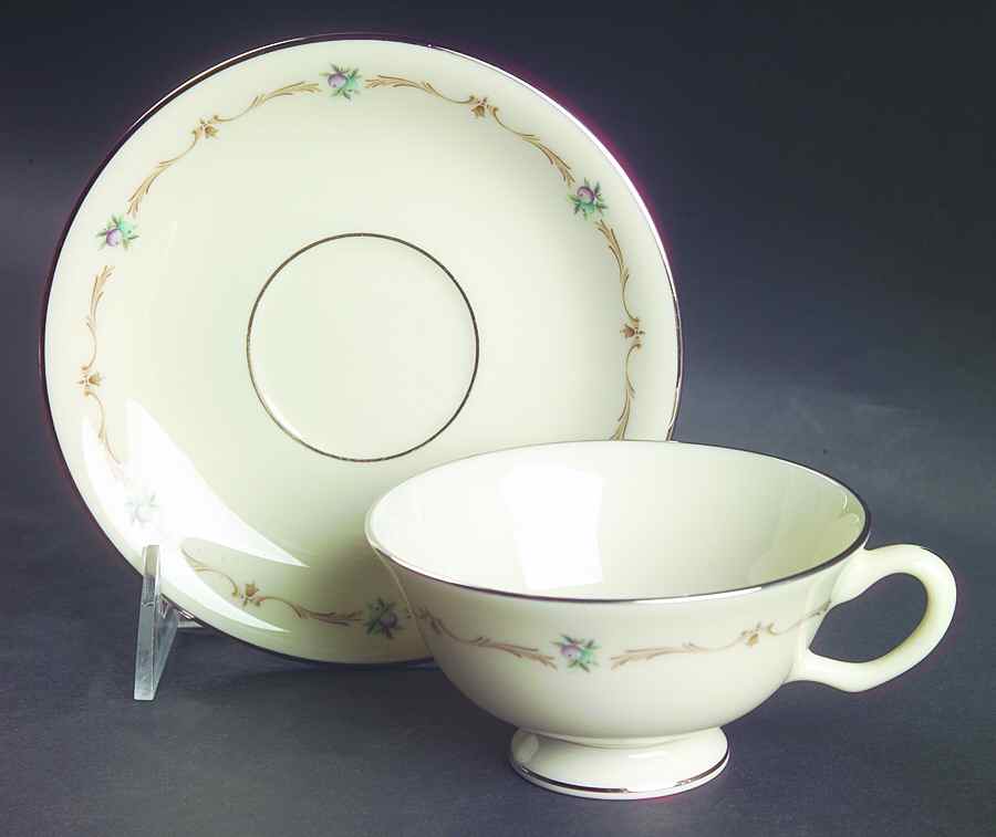 Capri Footed Cup & Saucer Set by Lenox-1