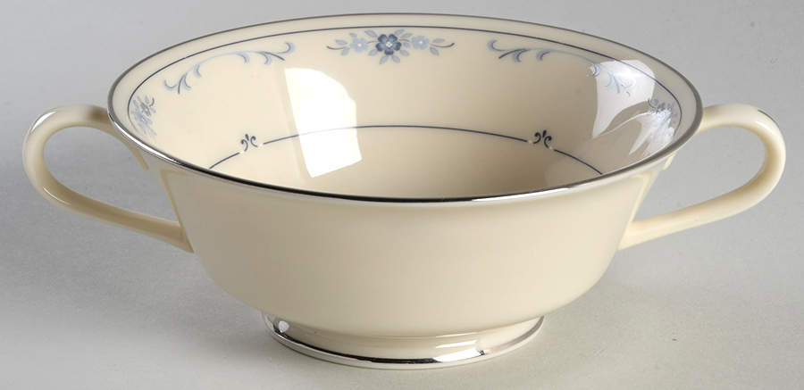 Carolina (Blue Flowers) Footed Cream Soup Bowl by Lenox-1