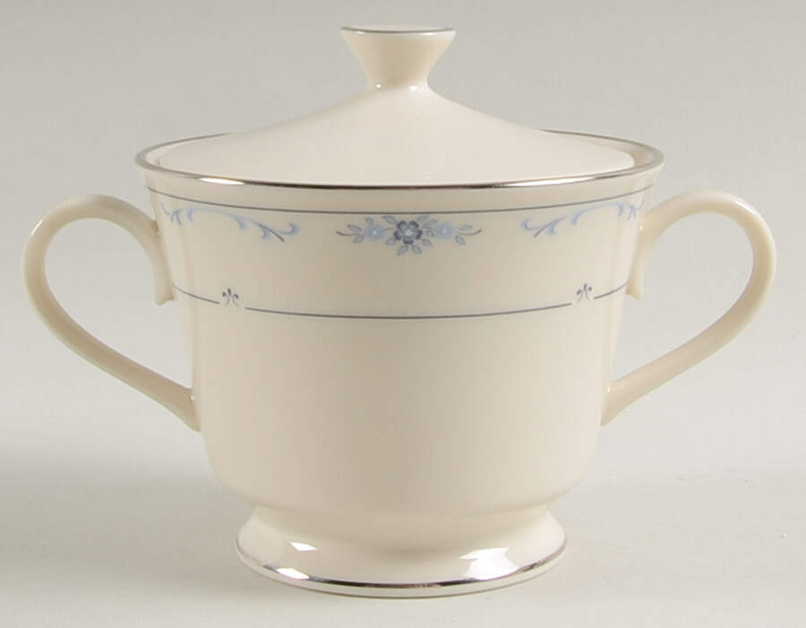 Carolina (Blue Flowers) Sugar Bowl & Lid by Lenox-1