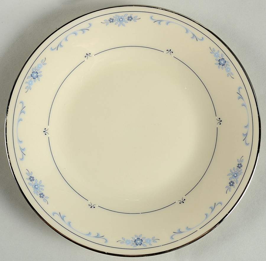 Carolina (Blue Flowers) Dessert Plate/Cream Soup Saucer for Footed Bowl by Lenox-1