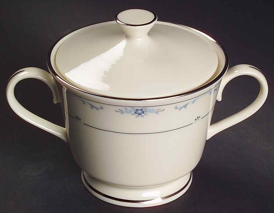 Carolina (Blue Flowers) Sugar Bowl & Lid by Lenox-1