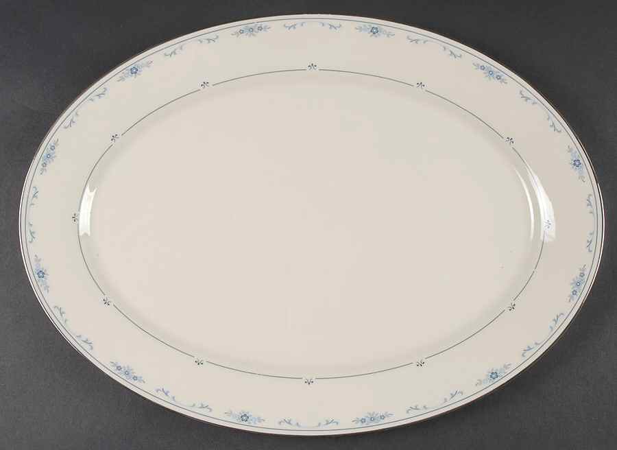Carolina (Blue Flowers) 16" Oval Serving Platter by Lenox-1