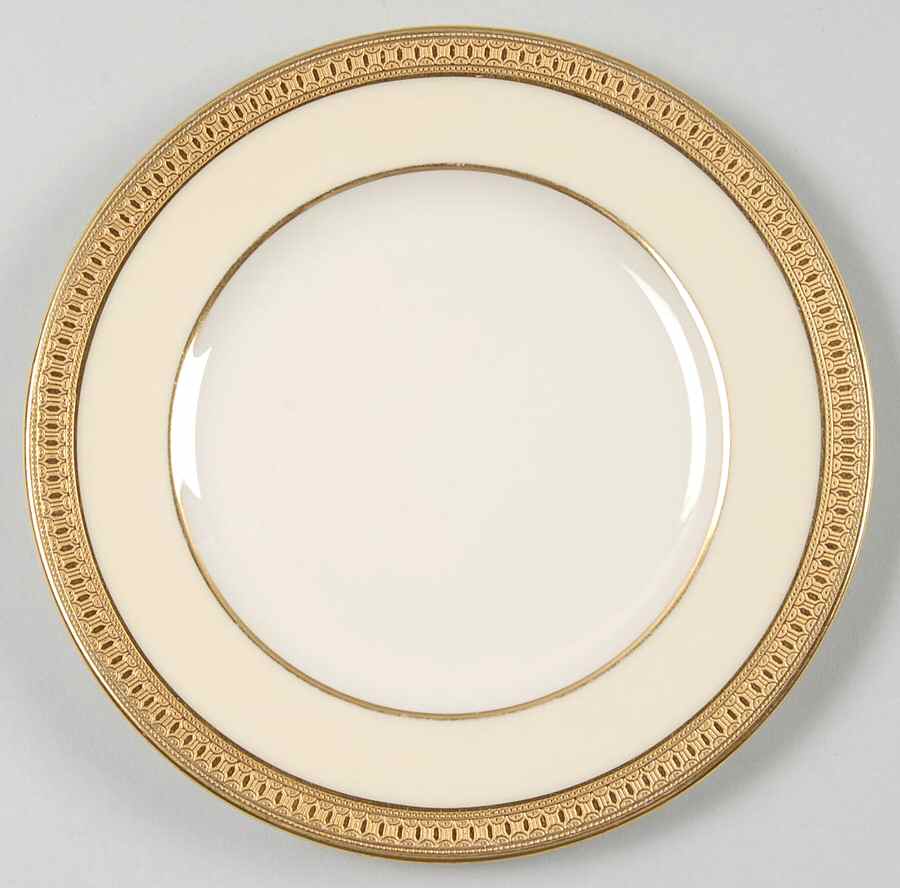 Carolina Cream (Gold Encrusted) Bread & Butter Plate by Lenox-1