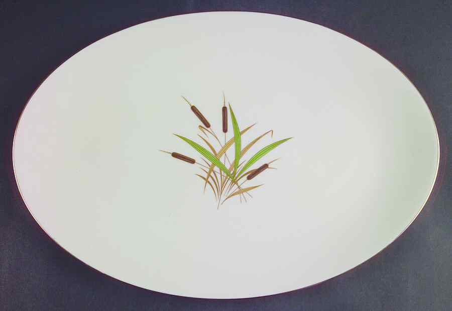 Cattail (Coupe Shape) 17" Oval Serving Platter by Lenox-1