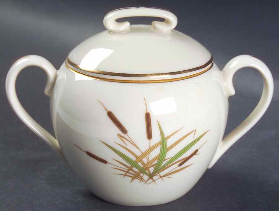 Cattail (Coupe Shape) Sugar Bowl & Lid by Lenox-1