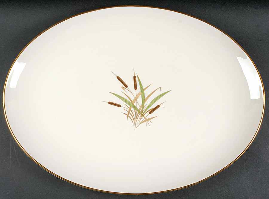Cattail (Coupe Shape) 19" Oval Serving Platter by Lenox-1