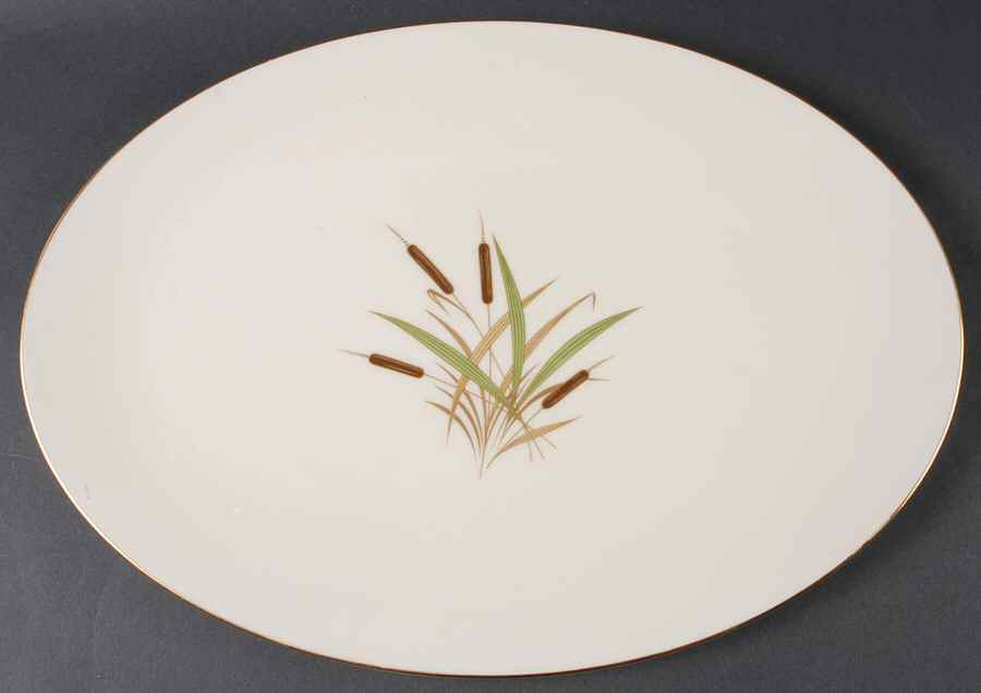 Cattail (Coupe Shape) 16" Oval Serving Platter by Lenox-1