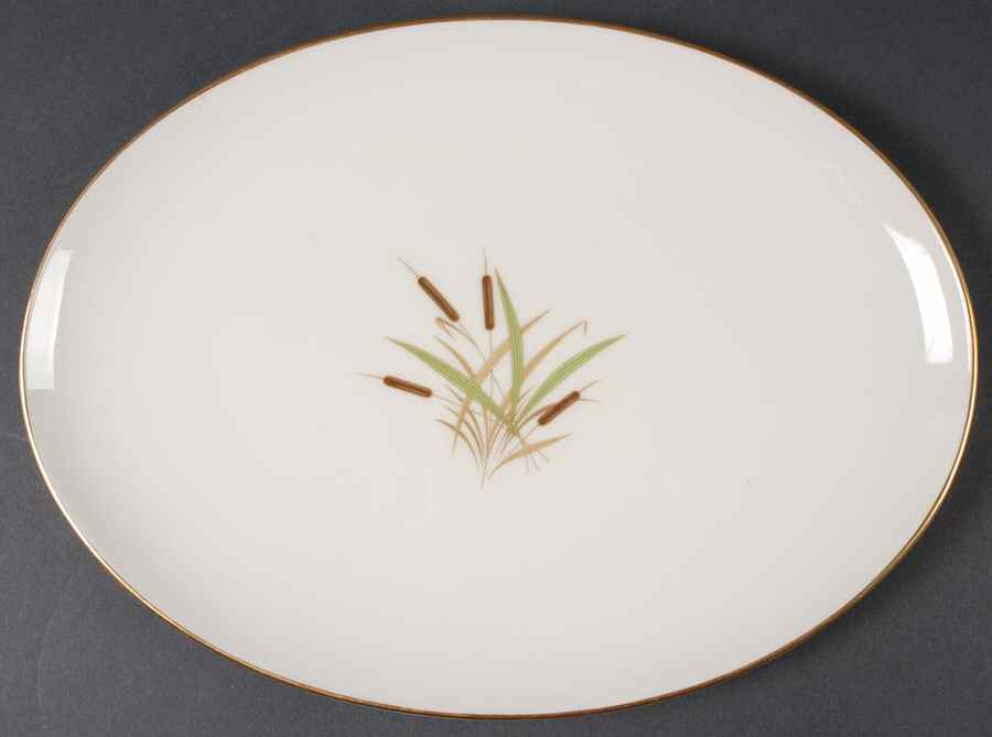 Cattail (Coupe Shape) 13" Oval Serving Platter by Lenox-1