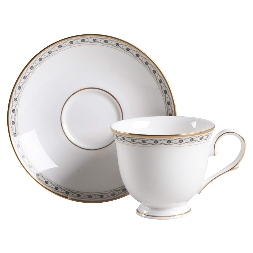 Celtic Braid Footed Cup & Saucer Set by Lenox-1