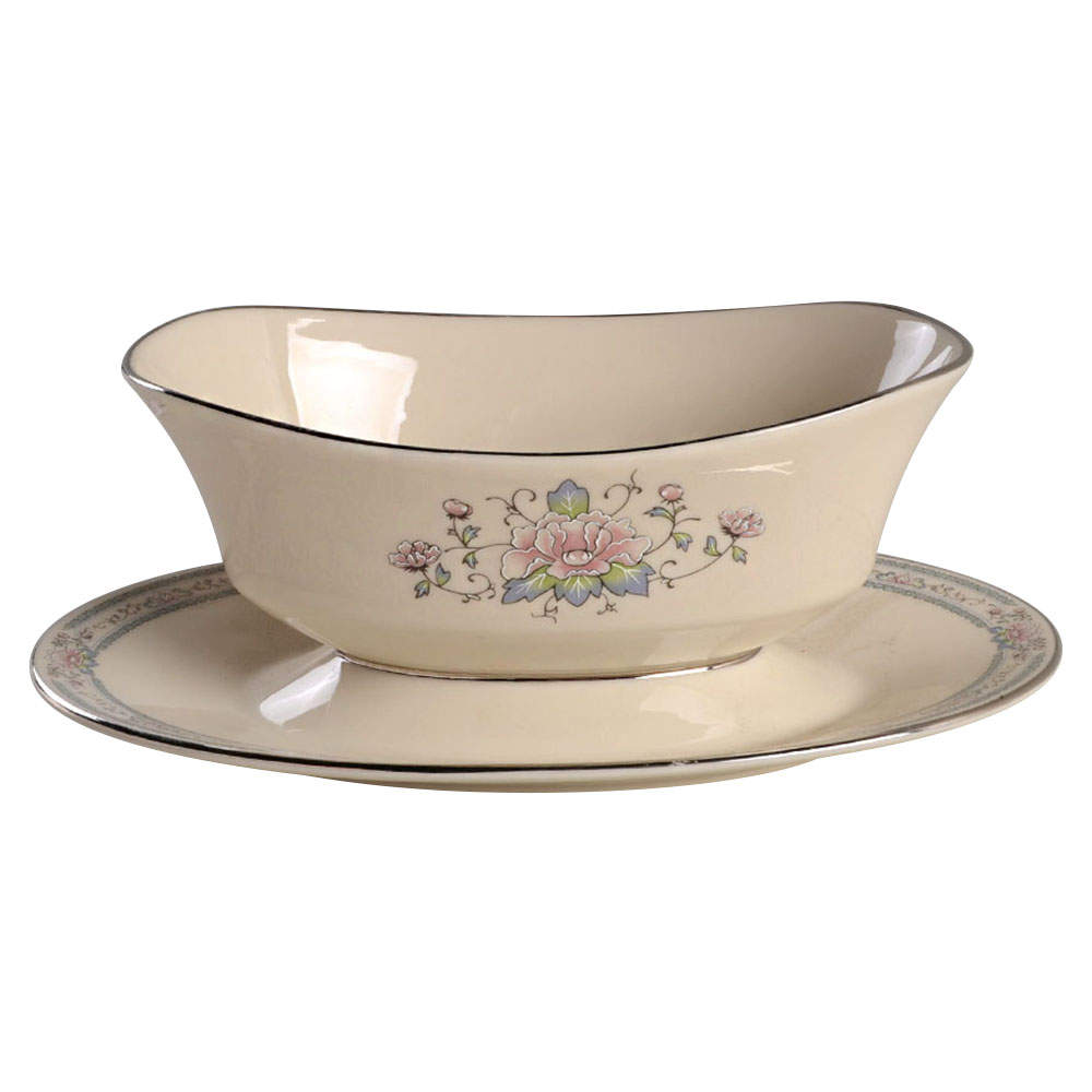 Charleston Gravy Boat with Attached Underplate by Lenox-1