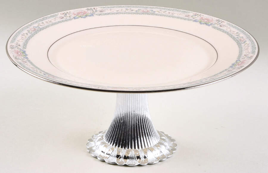 Charleston Cake Stand with 4"-5" Metal Pedestal  Hc by Lenox-1
