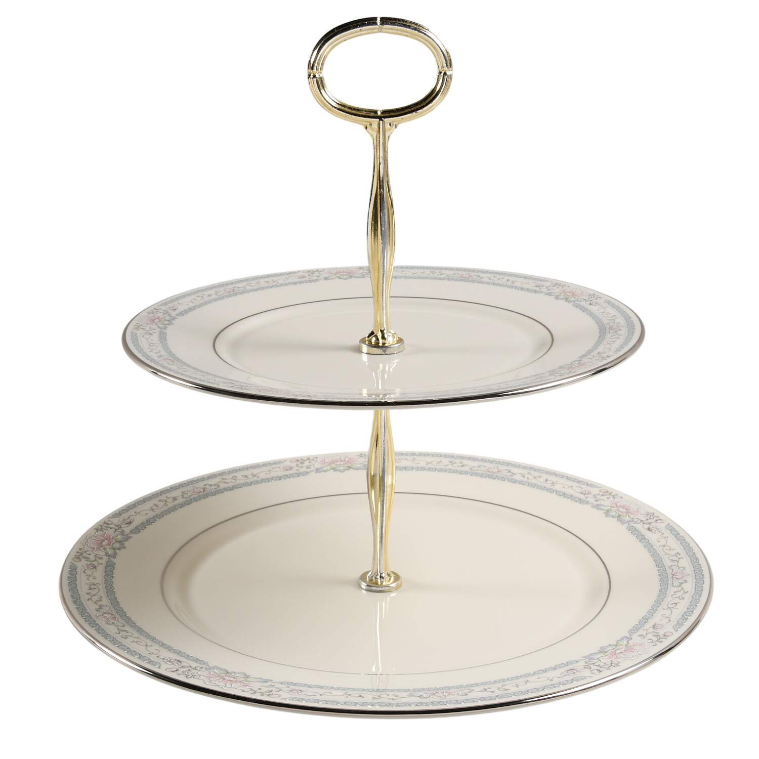 Charleston 6 5/8"-10"  2 Tiered Serving Tray (Dp, Sp) HC by Lenox-1