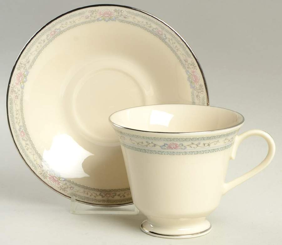 Charleston Footed Cup & Saucer Set by Lenox-1