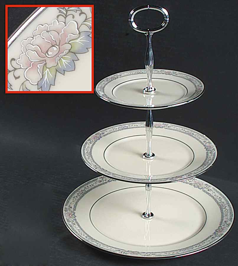 Charleston 13 7/8"-14 1/4" 3-Tiered Serving Tray(DP,SP,BB) HC by Lenox-1