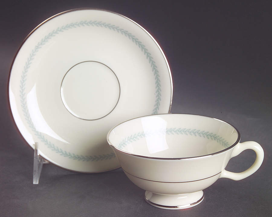 Charmaine Footed Cup & Saucer Set by Lenox-1