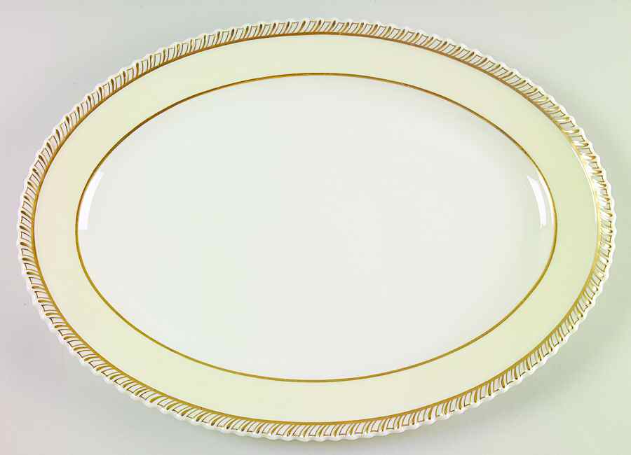 Chelsea Cream 15" Oval Serving Platter by Lenox-1