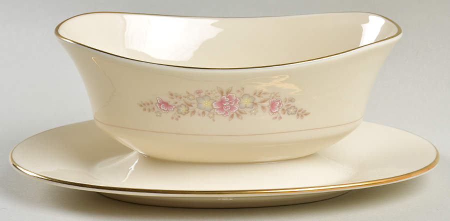 Chesapeake Gravy Boat with Attached Underplate by Lenox-1