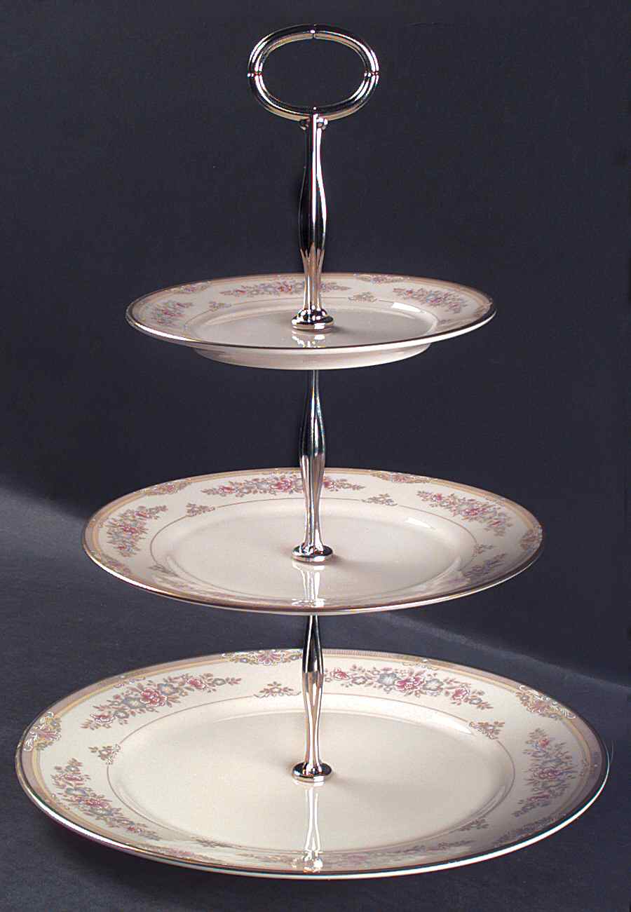 Chesapeake 13 7/8"-14 1/4" 3-Tiered Serving Tray(DP,SP,BB) HC by Lenox-1