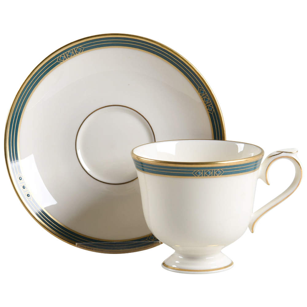 Chatham Gate Footed Cup & Saucer Set by Lenox-1