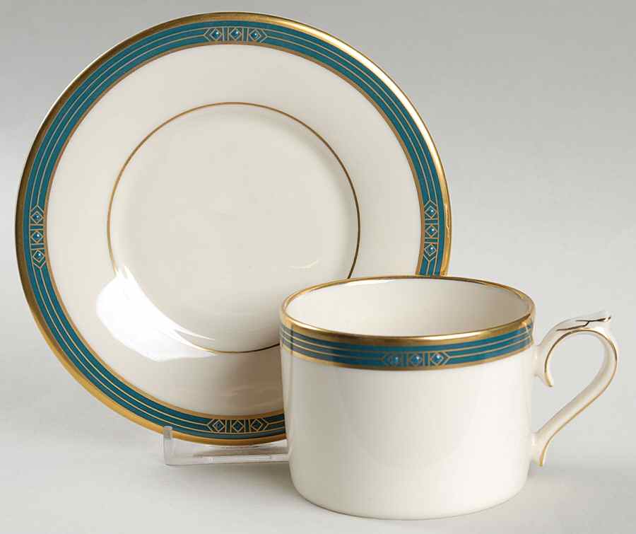 Chatham Gate Flat Cup & Saucer Set by Lenox-1