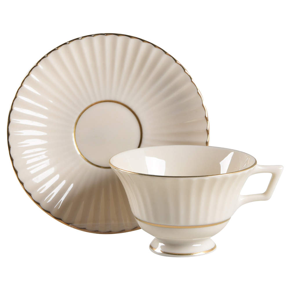 Citation Gold Footed Cup & Saucer Set by Lenox-1
