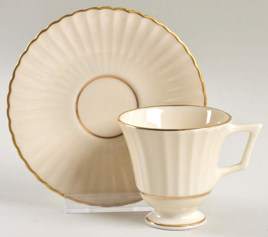Citation Gold Footed Demitasse Cup & Saucer Set by Lenox-1