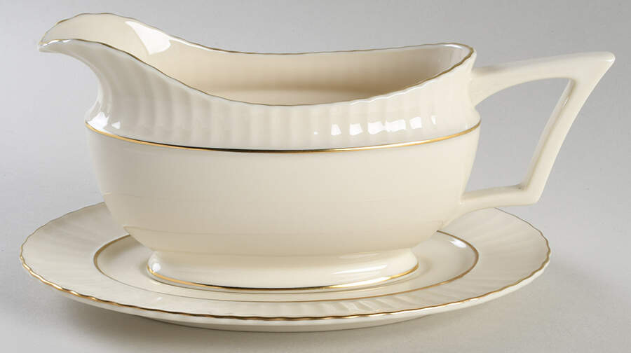 Citation Gold Gravy Boat & Underplate by Lenox-1