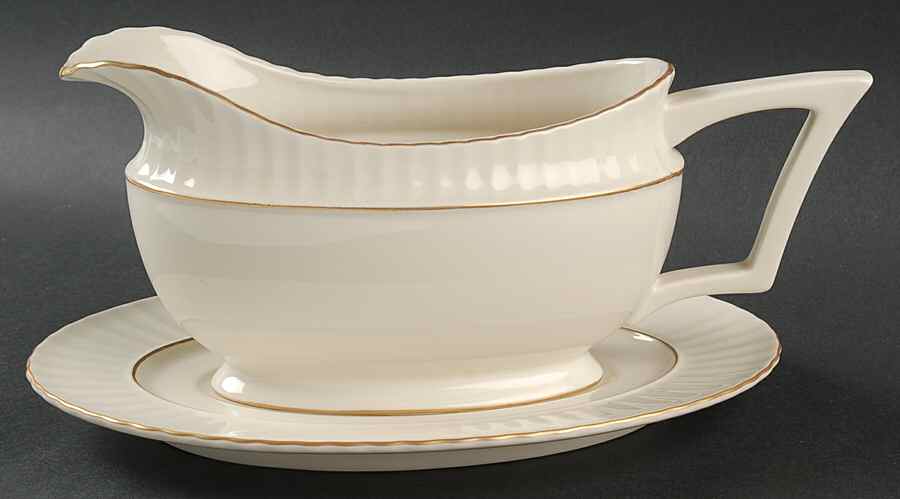 Citation Gold Gravy Boat & Underplate by Lenox-1
