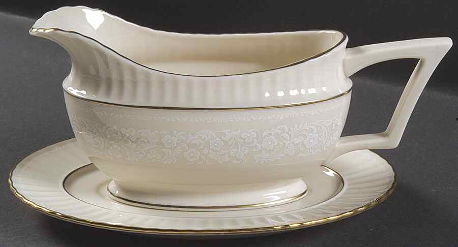 Citation Lace Gravy Boat & Underplate by Lenox-1