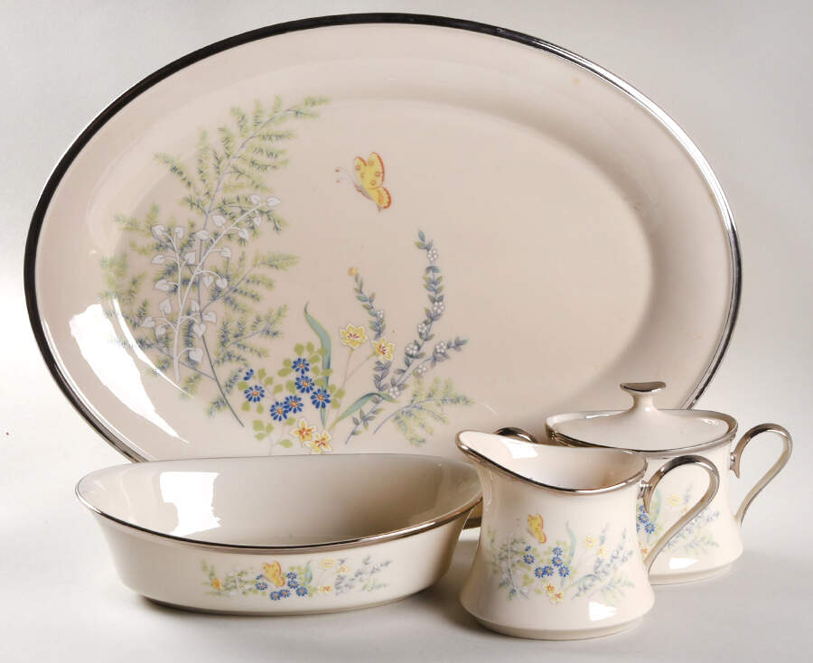 Cinderella (Newer, Platinum Trim) 5 Piece Hostess Set by Lenox-1