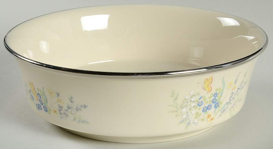 Cinderella (Newer, Platinum Trim) 9" Round Vegetable Bowl by Lenox-1