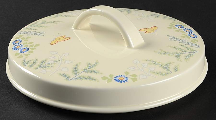 Cinderella (Newer, Platinum Trim) Lid for Large Round Oven To Table Casserole by Lenox-1