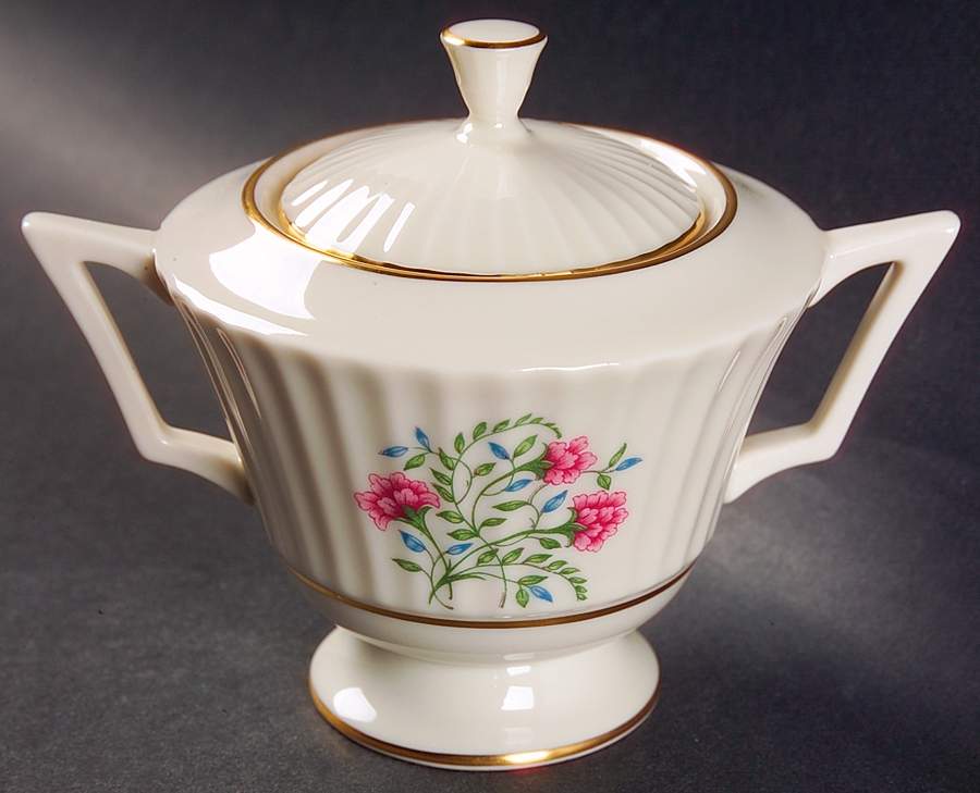 Cinderella (Old, Gold Trim) Sugar Bowl & Lid by Lenox-1