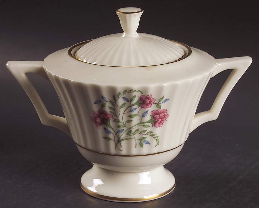 Cinderella (Old, Gold Trim) Sugar Bowl & Lid by Lenox-1