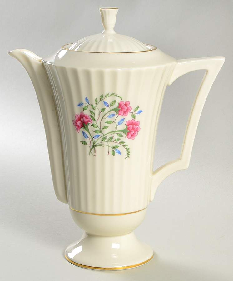 Cinderella (Old, Gold Trim) Coffee Pot & Lid by Lenox-1